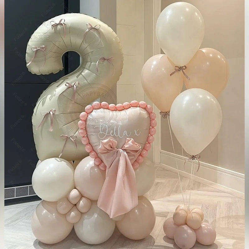 26pcs Cream White Themed Wedding Balloon Set for Adult Children Baby Shower Helium Globos Party Decoration Newborn Supplies Toys Good Vibrations