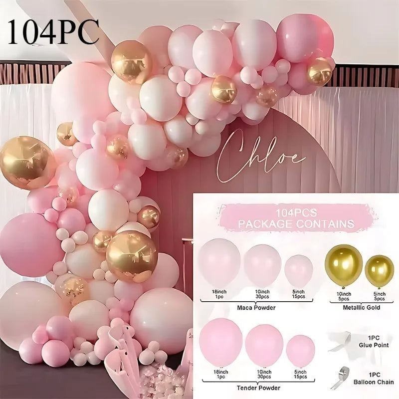 Blue White Metallic Balloons Garland Kit Gold Confetti Balloon Arch for Baby Shower Birthday Graduation Wedding Party Decoration Good Vibrations