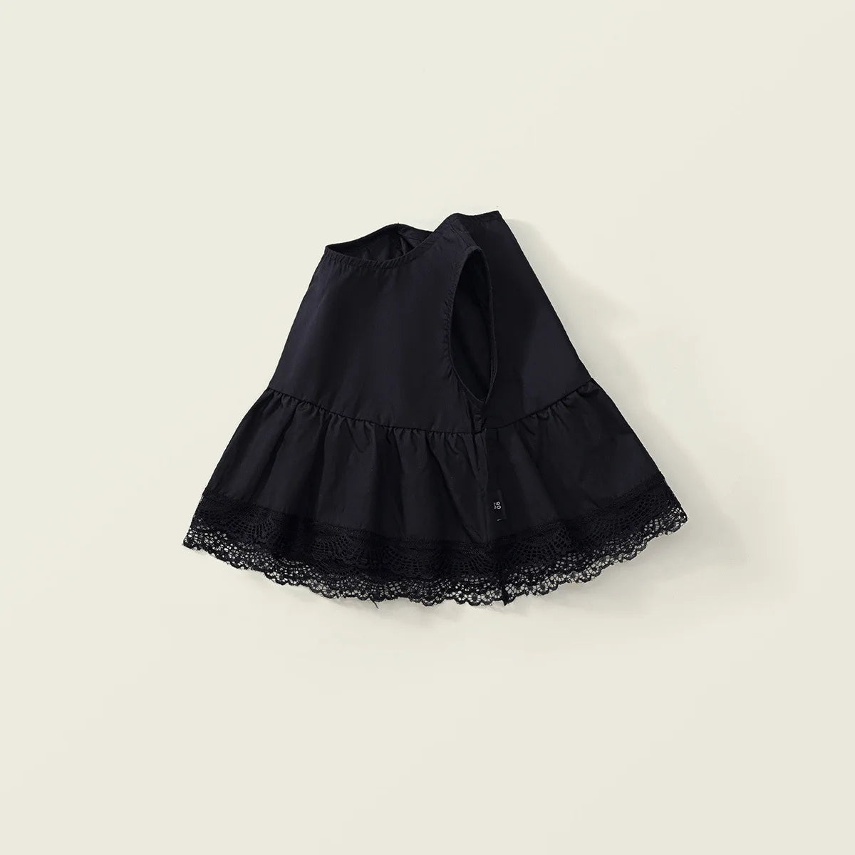 Korean Summer Kids Girls 2PCS Clothes Set Cotton Black Lace Baby Girl Vest Tops Suit Loose Striped Straight Pant Kid Girl Outfit Good Vibrations