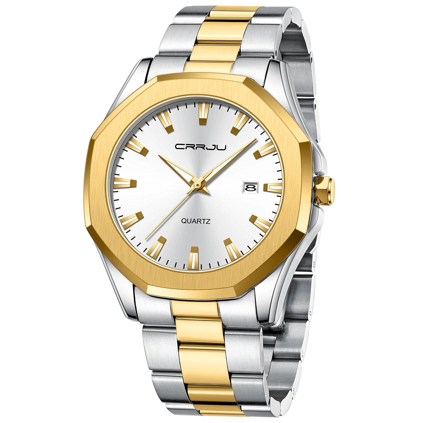 Watches for Men Classic with Date Business Dress Luxury Waterproof Luminous Mens Wrist Watch Analog Stainless Steel Men Watch Good Vibrations