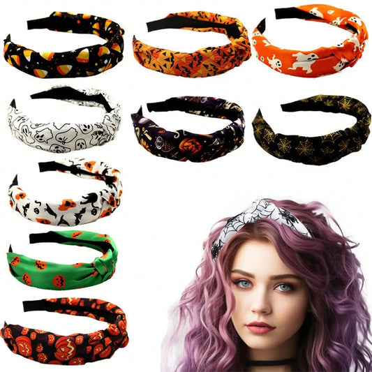 1PC Halloween Headbands Set, Pumpkin/Ghost/Cat Patterns, Festive Hair Accessories For Costume Parties Good Vibrations