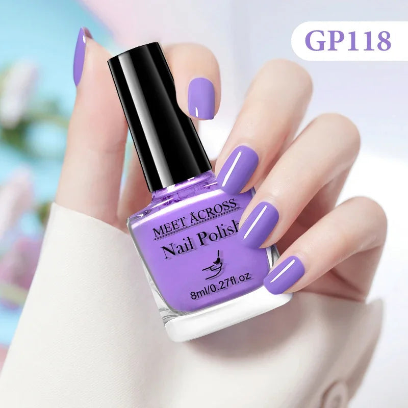 8ml Water-Based Nail Polish 48 Colors Long Lasting Quick Drying No Need of Lamp to Cure Nail Supplies Vernis for Nails Manicure Good Vibrations