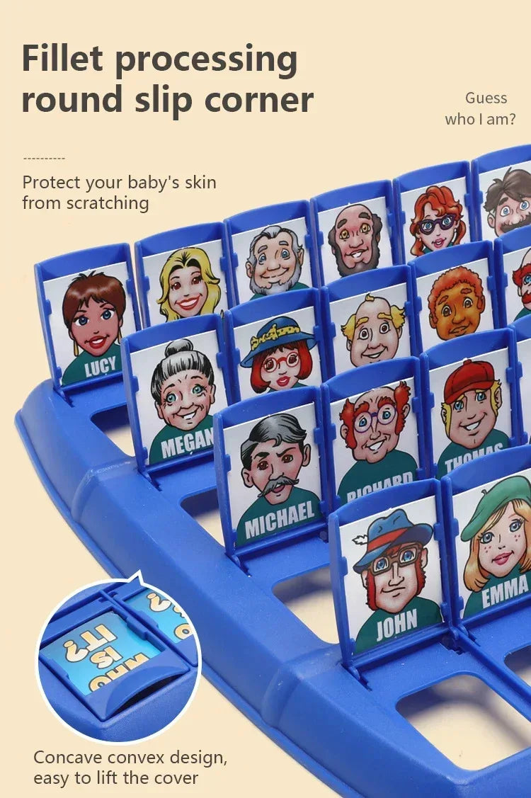 Guess Who I Am Board Game Toy Parent-child Friend Interaction Game Children's Logical Reasoning Puzzle Toys for Boy Girl Gifts Good Vibrations