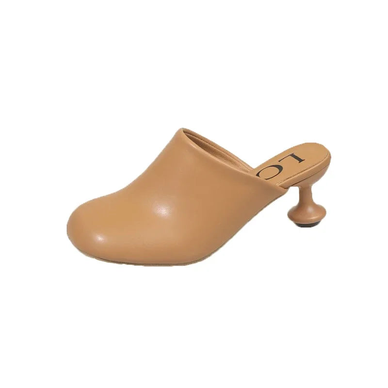 Elegant High Heels Slippers Designer Women's Sandals Fashion Mules Shoes 2025 Pumps Dress Flip Flops Party Sandalias De Mujer Good Vibrations
