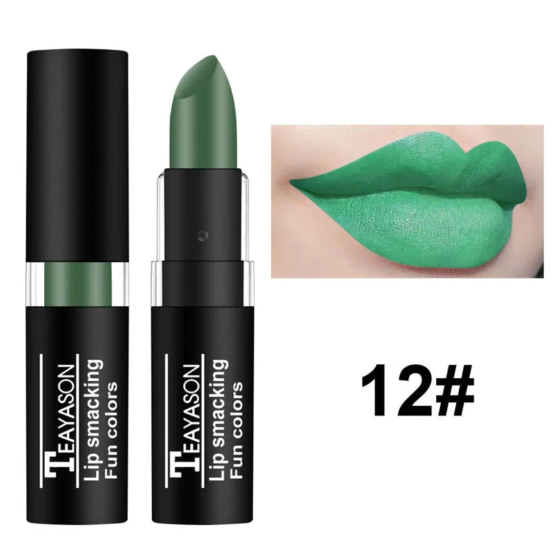 Matte Lipstick Long Lasting Waterproof Black White Lip Gloss Velvet Lip Tint Christmas Halloween Make Up Wholesale Good Vibrations