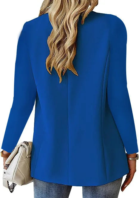 Women's Oversized Blazer Jacket Business Suit Coat Lapel Long Sleeve Solid Button Casual Elegant Coat Trendy Loose Outwear Good Vibrations