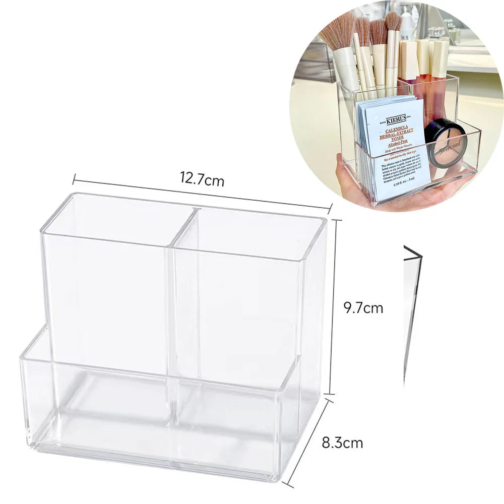 Transparent lipstick Cosmetic Makeup Acrylic Makeup Brush Tool Storage Box Case Make-up Brush Holder Table Organizer Makeup Tool Good Vibrations