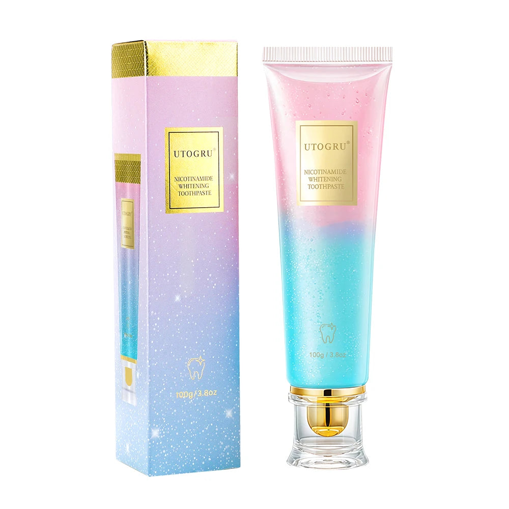 100g Niacinamide Whitening Toothpaste Refreshing Clean Teeth For Men And Women Fresh Breath Toothpaste To Remove Tooth Stains Good Vibrations