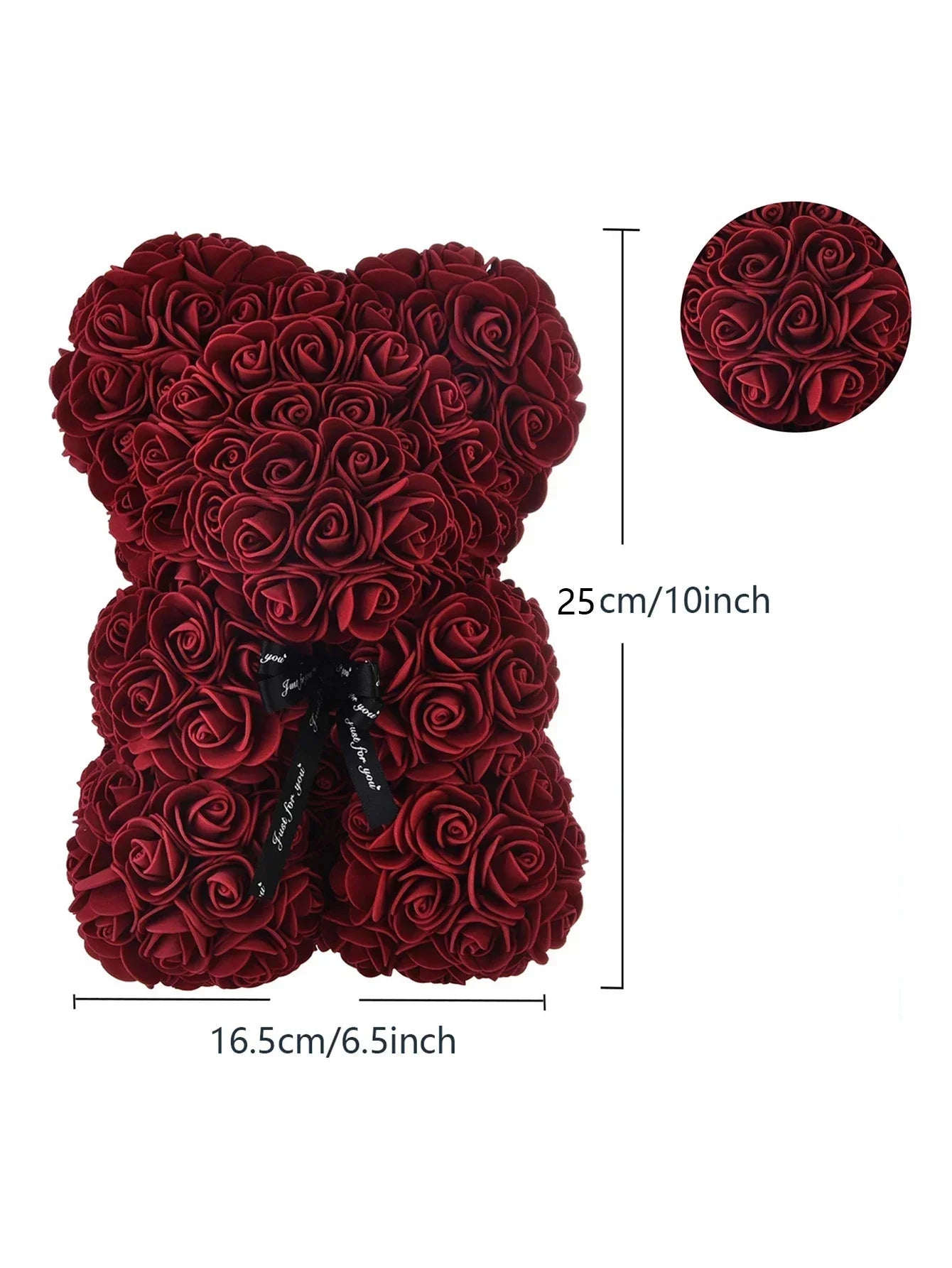 Rose Teddy Bear Artificial Flower Anniversary Valentines Day Birthday Gift Mothers Day Mom Gifts Girlfriend Birthday Gifts Women Good Vibrations