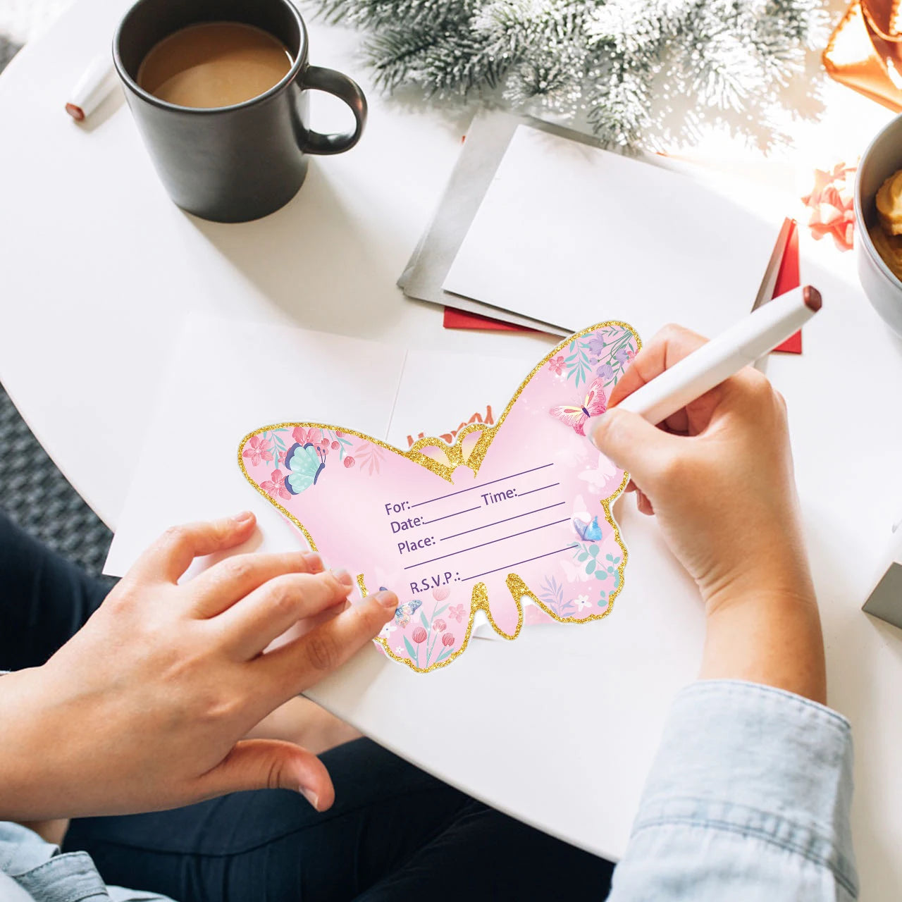 10pcs/Set, Butterfly Invitation Cards, Birthday Invitation Cards, Butterfly Party Invitations, Birthday Party Invitations Good Vibrations