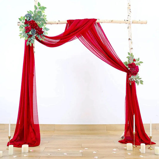 Wedding Arch Drape Chiffon Fabric Draping Curtain Drapery Wedding Stage Backdrop Draping Hanging Decor Ceremony Reception Decor Good Vibrations