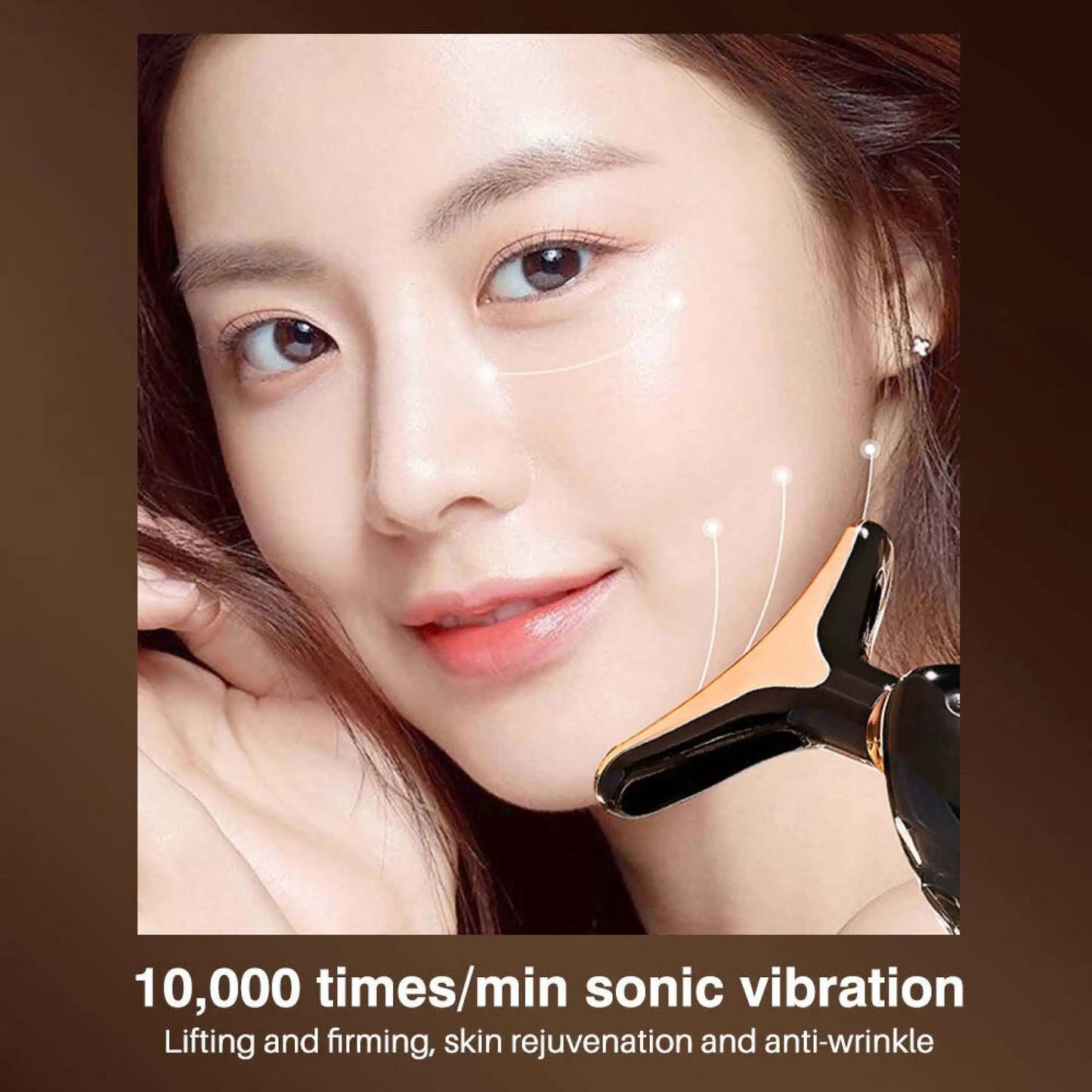 Face Massager 3 In 1 Neck Facial Eye Massage Introducer Microcurrent Skin Rejuvenation Anti Aging Beauty Device Beauty Tools Good Vibrations Adult Super Store