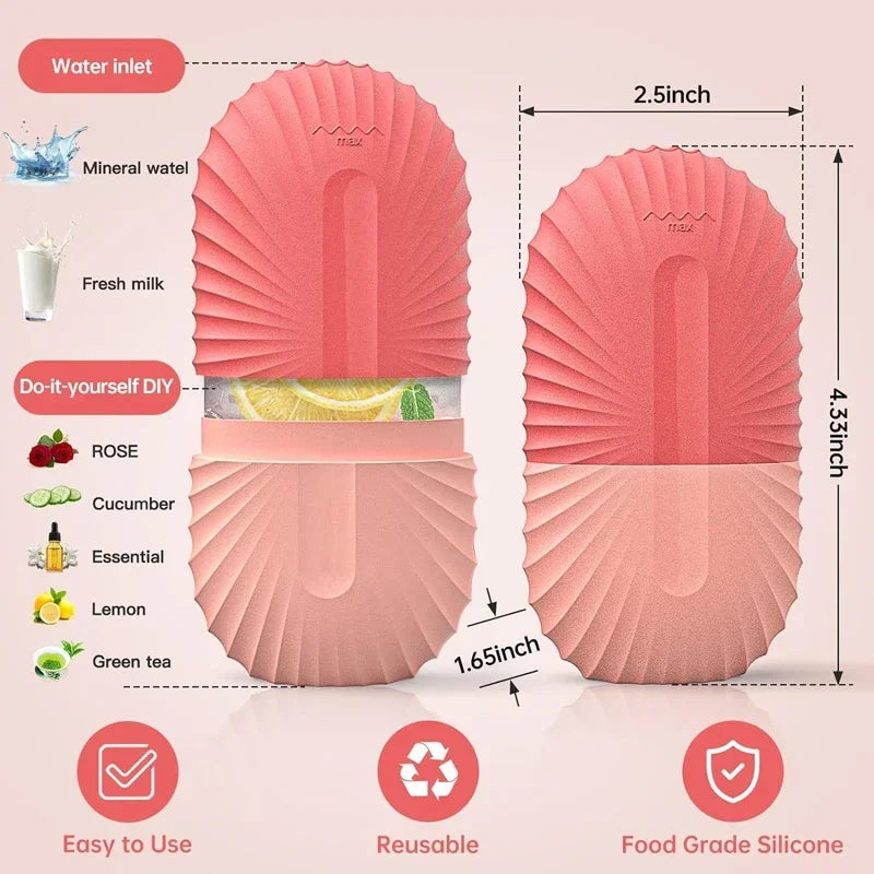 Ice Face Roller Ice Cube Beauty Massage Silicone Ice Mold For Eye Puffiness Ice Facial Roller Shrink Pores Good Vibrations