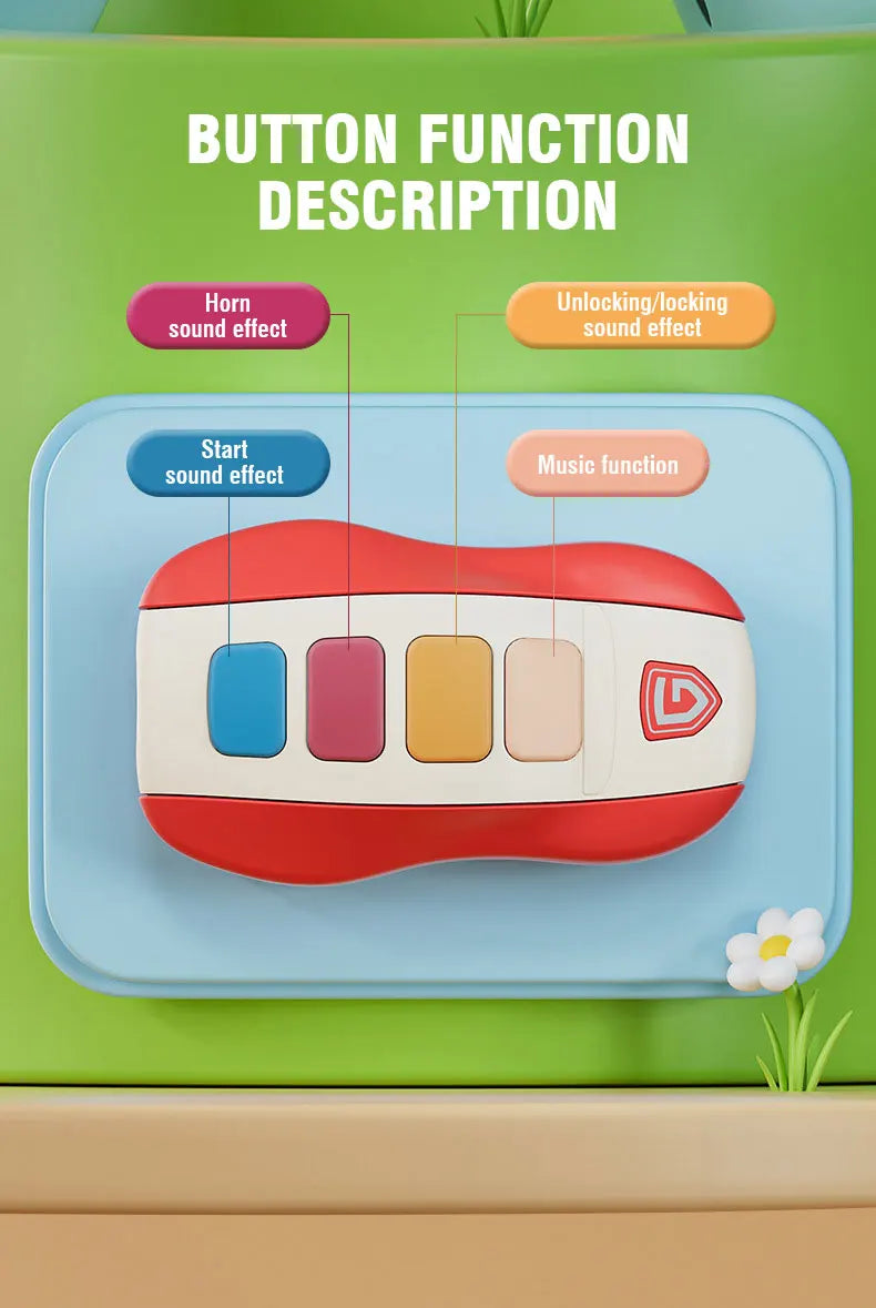 Music Car Key Baby Toys Pretend Play Simulated Car Key Smart Remote Car Voices Baby Educational Toys for Children Music Toy Gift Good Vibrations