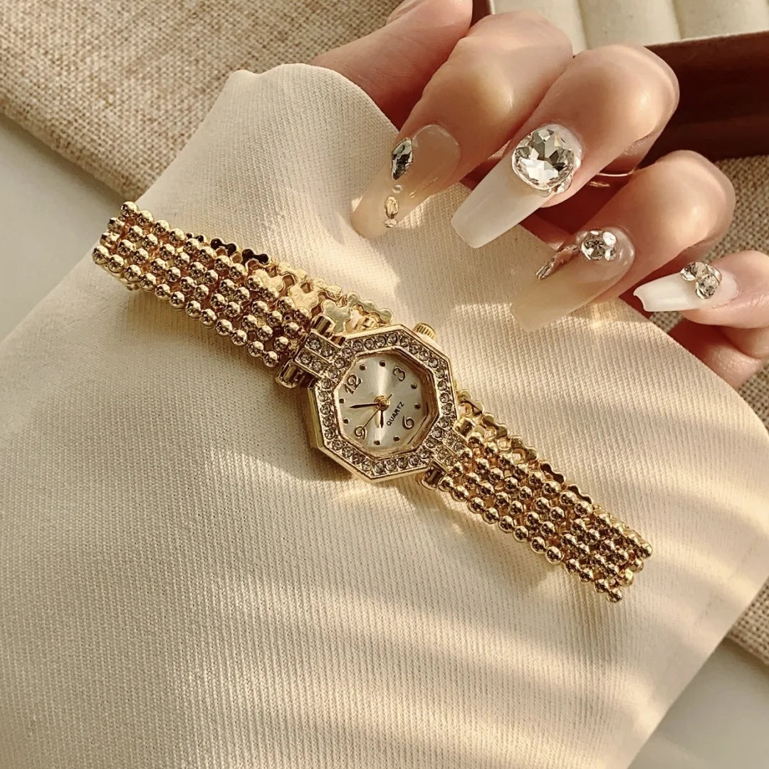 Women Watches Top Brand Luxury Wristwatches Ladies Fashion Gold Bracelet Watch Female Elegant Clock Women montre femme Good Vibrations