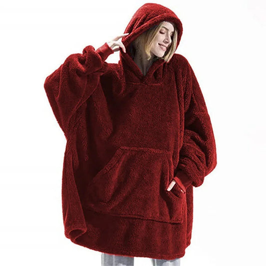 10 Colors Fleece Unisex Loose Hooded Coats Autumn Winter Add Velvet Lover Men And Women Pullover Sweatshirt FYY-9008 Good Vibrations