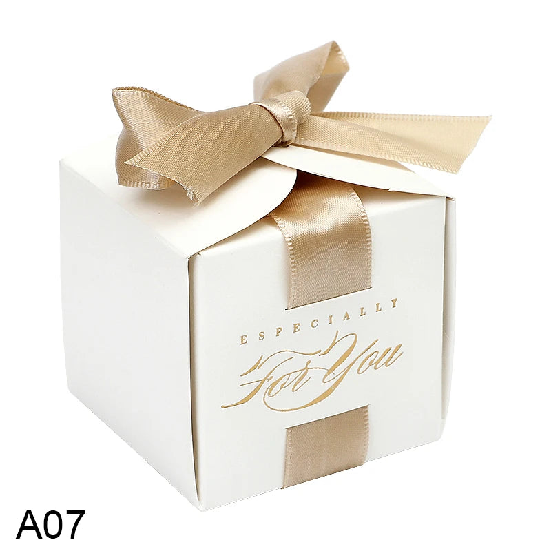 10Pcs Wedding Favors Gifts Box Souvenirs Gifts Boxes With Ribbon Candy Box Christening Baby Shower Birthday Event Party Supplies Good Vibrations