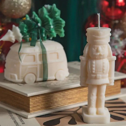 Christmas Tree Car Silicone Aromatherapy Candle Mold 3D Cedar Bus Shape DIY Plaster Resin Making Tool Handmade Party Favor Decor Good Vibrations