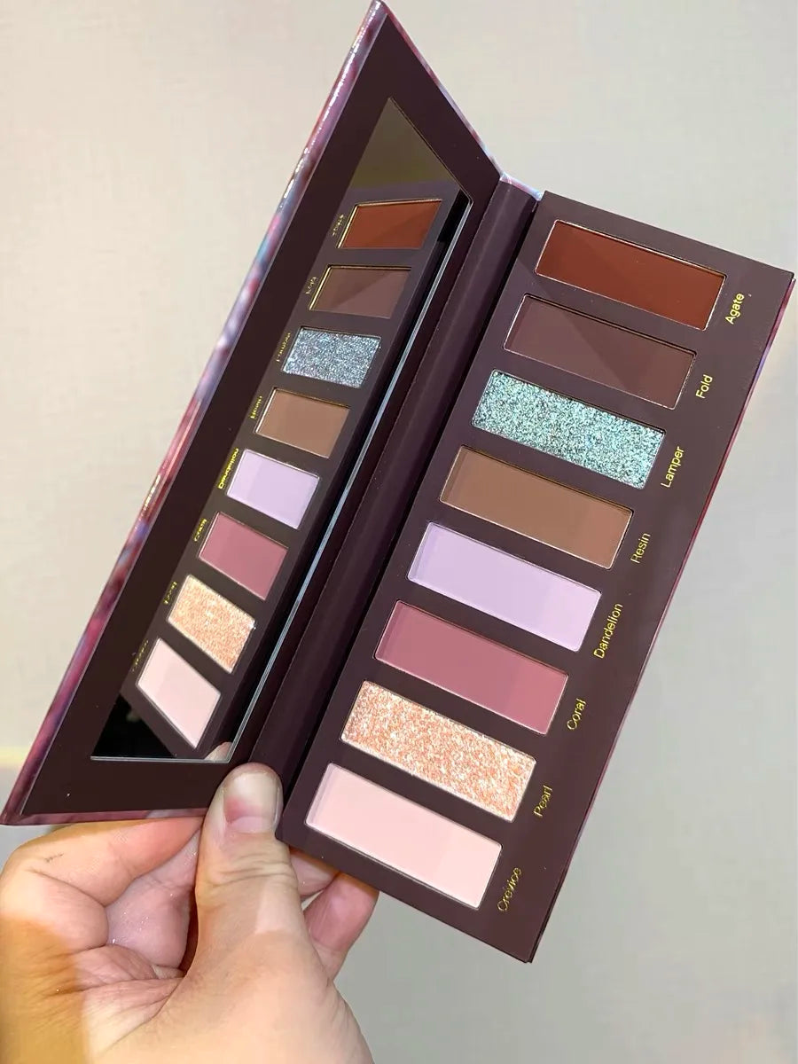 Narimi 10 Color Highly Pigmented Eyeshadow Palette Matte Shimmer Easy Halo-dye Eye Shadow Long Lasting Natural Colors Eye Makeup Good Vibrations