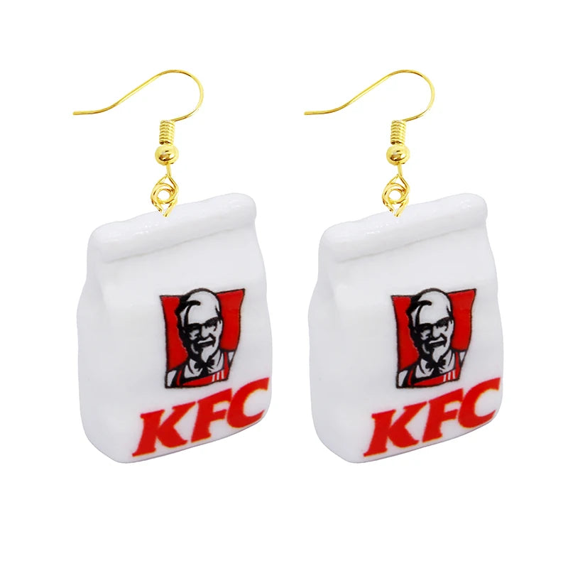 Earrings For Women Girls Cute Foods Hamburg Pizza Chicken Leg Candy Bottle Handmade Candy Kids Funny Resin Good Vibrations Adult Super Store