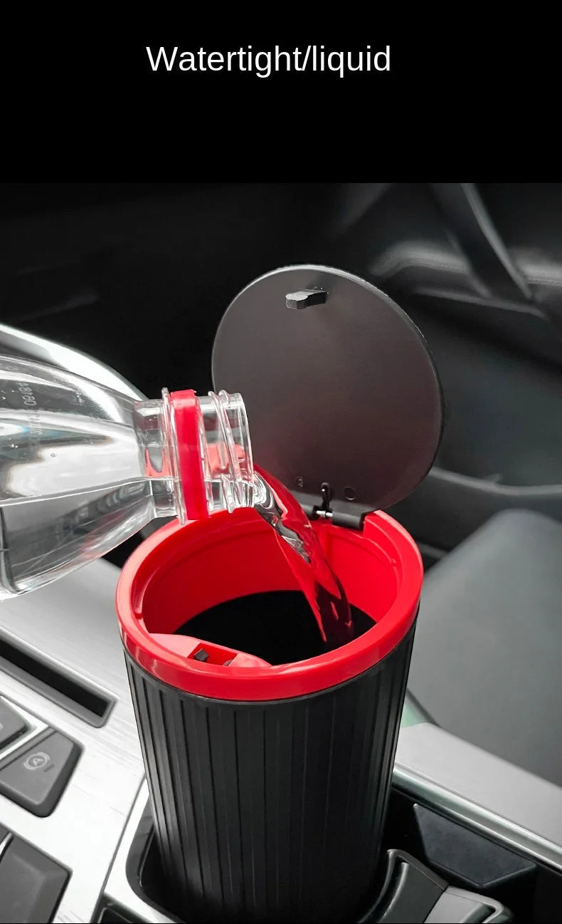 Universal Car Trash Bin Can Mini Auto Dust Organizer Car Interior Rubbish Bag Garbage Container Storage Box Bucket Auto Accessor Good Vibrations