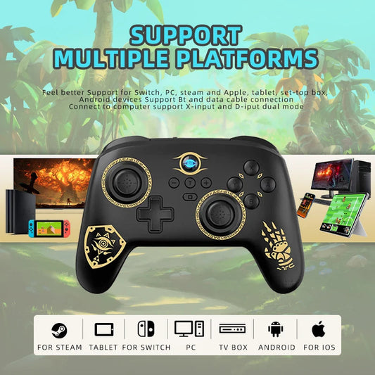 Switch Pro Gamepad Wireless Gaming Controller for Nintend Switch OLED/Lite Joystick For Steam Yuzu Controle PC Good Vibrations