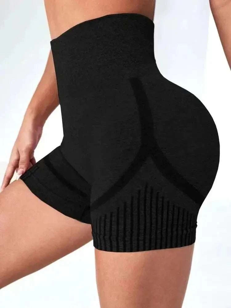 Women Yoga Shorts High Waist Workout Shorts Fitness Yoga Lift Butt Fitness Ladies Yoga Gym Running Short Pants Sportswear Good Vibrations