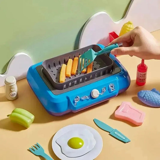 DIY Kitchen Cooking toy Set with 20pcs Multi-functional Induction Children's Play House Food Toys for Parent-child fuuny Gifts Good Vibrations
