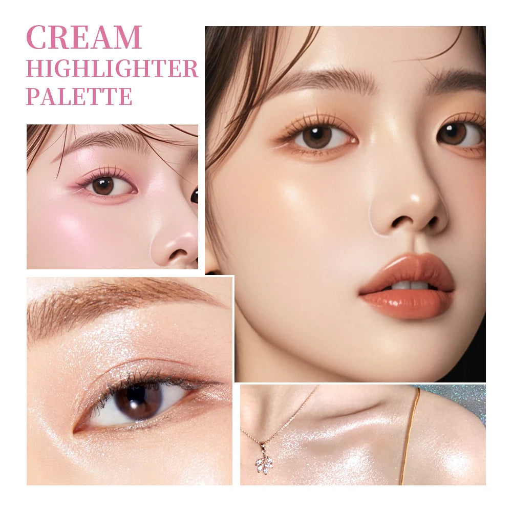8Colors Highlight/Brow/Blush Palett Enhance Facial Three-dimensional Makeup Shimmer Waterproof Makeup Tool Cosmetic Good Vibrations