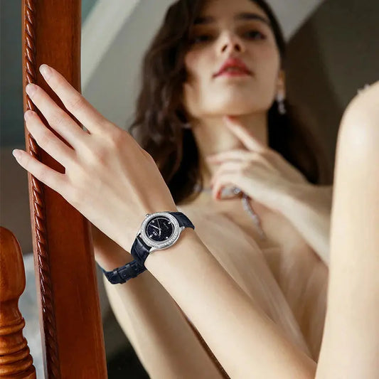 Relogio Feminino IW Fashion Diamonds Watches for Woman Sapphire Leather Luminous Waterproof Switzerland Made Quartz Watches 2025 Good Vibrations