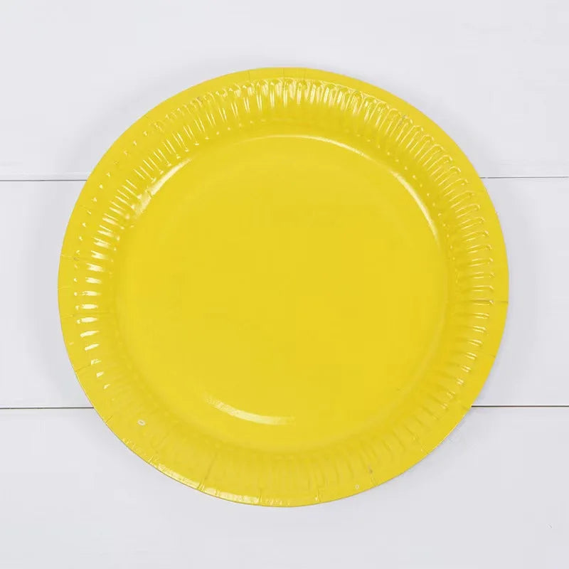 Solid Disposable Tableware Set, Party Supplies, Paper Plates, Wedding, Birthday Party Decor, Adult Favor, Black, Green, Blue, Good Vibrations