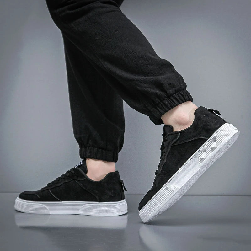 Men's Sneakers Platform Casual Shoes Soft Non Slip Running Shoes Trend Lightweight Flat Shoe Lace-up Shoes for Men Tenis Hombres Good Vibrations