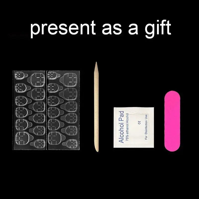 24 Halloween Nail Art Medium-Length Ballet Nails Press Ons with Design Red Rose Skullpcs False Nails for Girls Paste Nails 2025 Good Vibrations