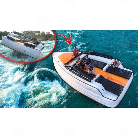 Lake River Inflatable Boat Floating Platform Inflatable Fishing Boat Yacht Good Vibrations