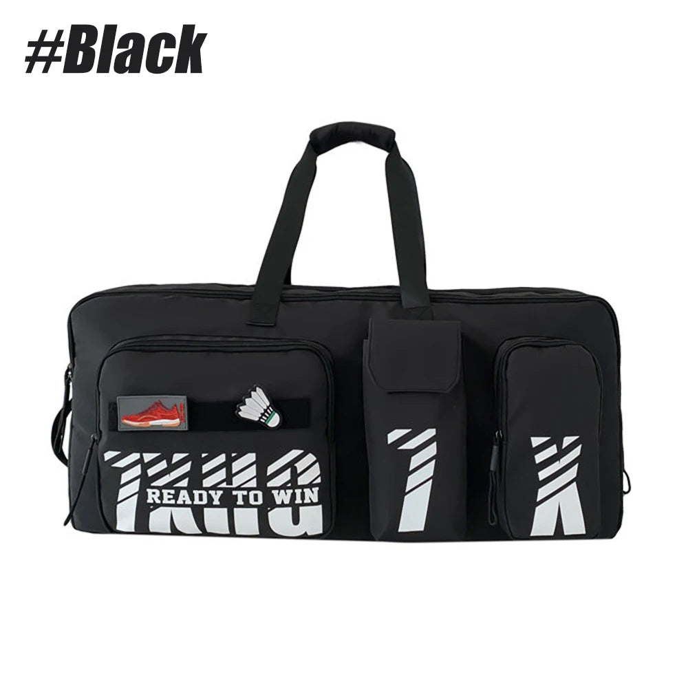 1pcs Large Duffle Bag with Shoes Compartment Foldable Travel Duffel for Men & Women Packable Water-Resistant Travel Bag Good Vibrations