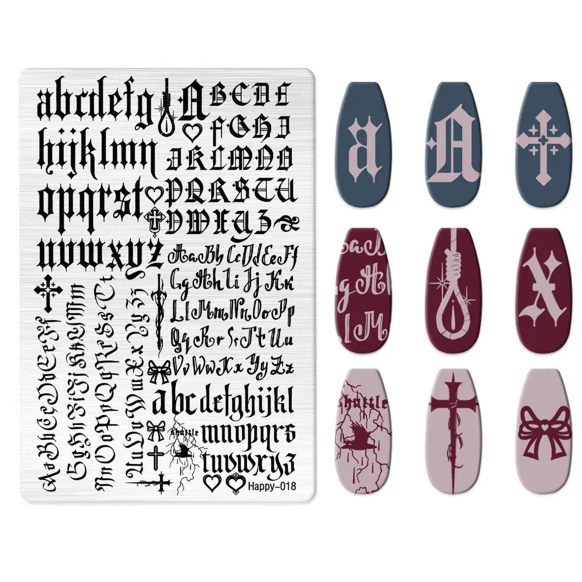 Halloween Series Celebration Nail Stamping Plate Cute Skull Pattern DIY Nail Art Image Stamp Stamper Manicure Template Good Vibrations