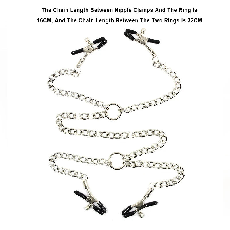 SM Couple Games Bondage Woman Clitoral Nipple Stimulation Clamps Bdsm Fetish Slave Role Play Exotic Intimate Erotics Accessories Good Vibrations Adult Super Store
