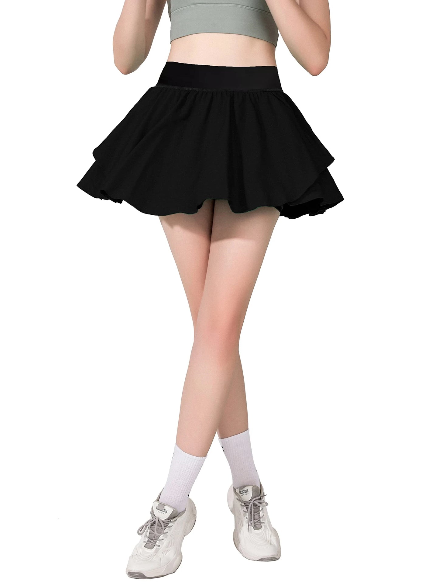 Summer Women Pleated Skirt Tennis Golf High Waisted Sport Fitness Shorts Quick Dry Athletic Running Short Gym Skort Pocket