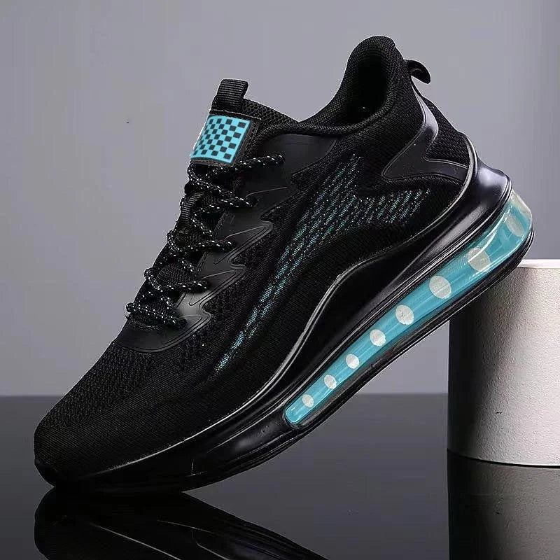 Men's sneakers with air cushions, stylish spring new style, knitted stimulating and breathable soft soles, men's casual sneakers Good Vibrations