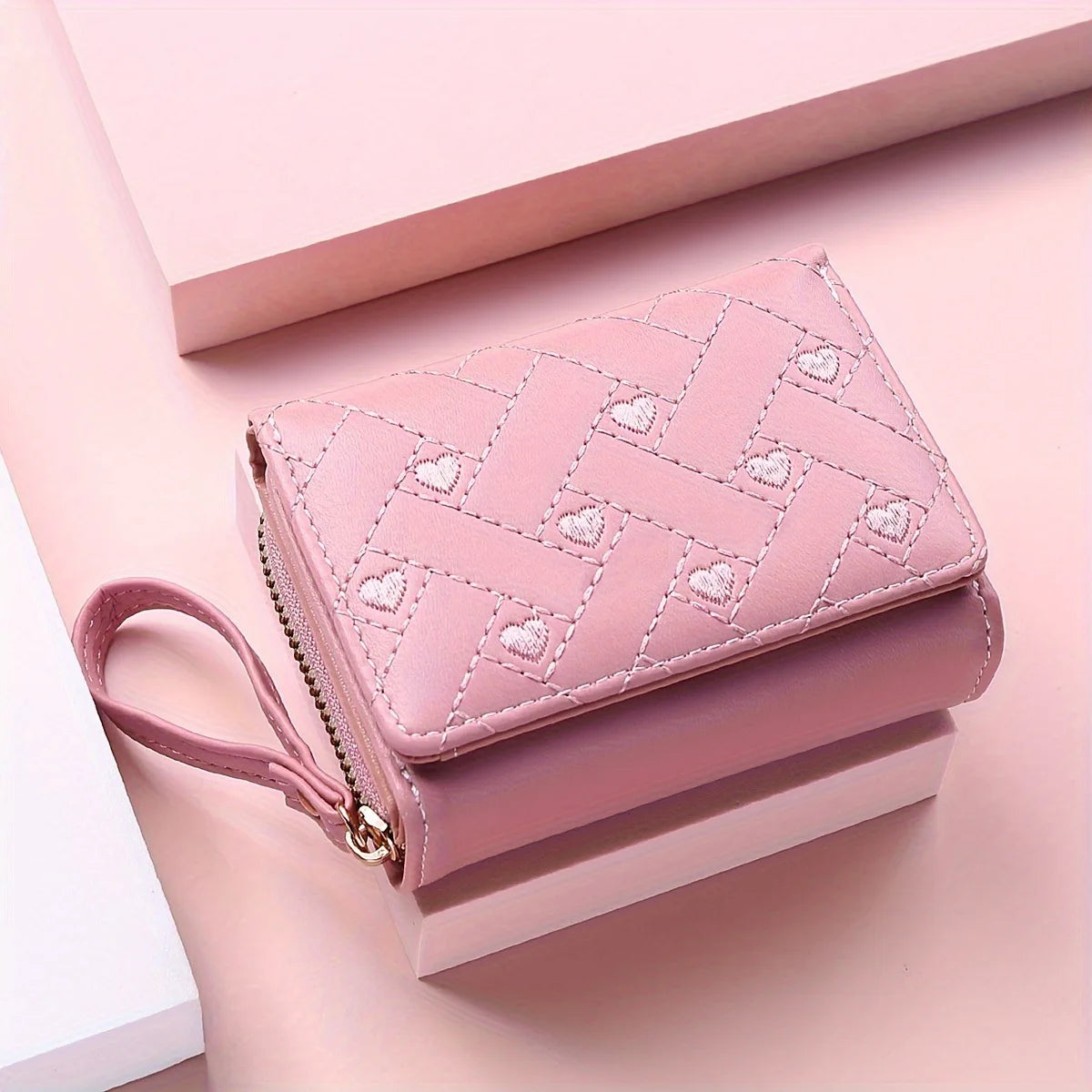 Women's Wallet Made of PU Skin Purse for Female Coin Purse Short Male Card Holder Wallets Zipper Around Money Coin Purse Good Vibrations
