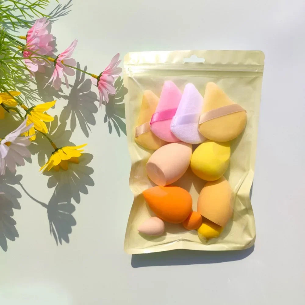 11/12Pcs Cosmetic Puff Makeup Sponge Blender Beauty Egg Foundation Sponges Powder Puff Women Make Up Accessories Beauty Tools Good Vibrations