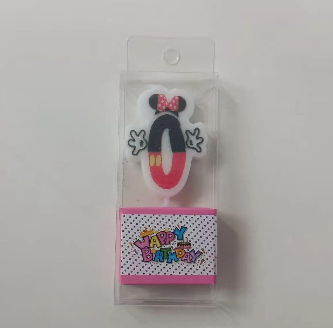 Hot Happy Birthday Number 0-9 Candles Cartoon Mickey Minnie Mouse Candle Cake Cupcake Topper Party Decoration Supplies DIY Gifts Good Vibrations