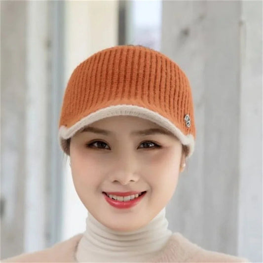 2023 Hats For Women Autumn Winter Sports Empty Top Golf Caps Female Knitted Warm Baseball Cap Fashion Running Golf Sun Hat Good Vibrations