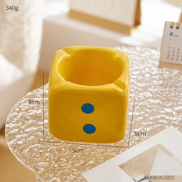 Dice Ashtray Modern Home Living Room Decoration Office Meeting Room Desktop Ornament Smoking Accessories Ash Tray Gift Good Vibrations Adult Super Store