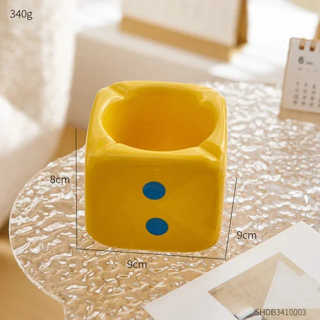 Dice Ashtray Modern Home Living Room Decoration Office Meeting Room Desktop Ornament Smoking Accessories Ash Tray Gift Good Vibrations Adult Super Store