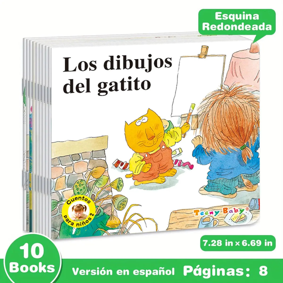 1 Set of 10 Spanish Children's Storybooks Children's Books Enlightenment Puzzle Books Early Learning Books Children's Gifts Good Vibrations