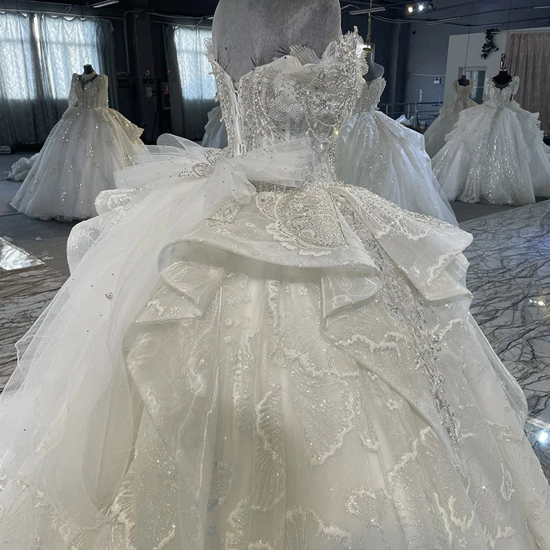 Exquisite Wedding Dresses For Women Bride Customizd Ball Gown Sweetheart Wedding Dress Beading MN108 vestidos de novia