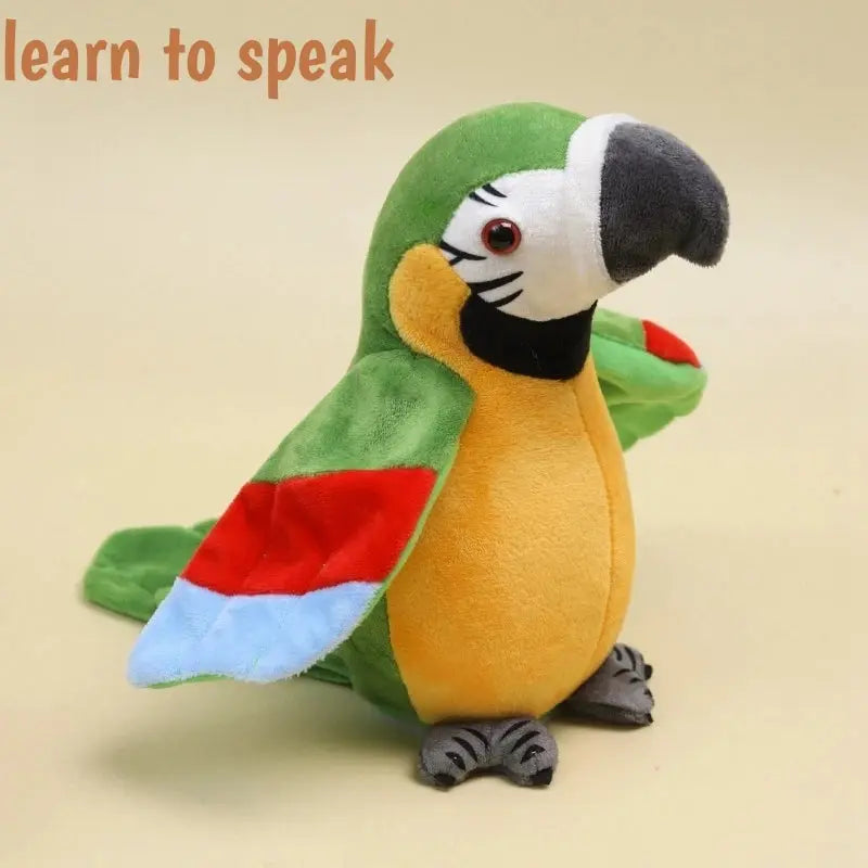 Talking Parrot Toy Interactive Stuffed Animal Plush Toy for Kids Record Parrot Repeat What You Say Funny Bird Toy Children Gift Good Vibrations