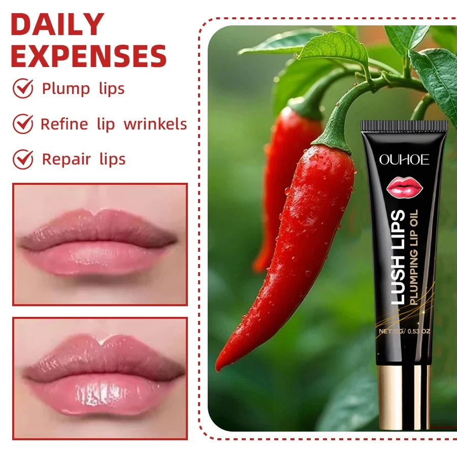 Lip Plumper Oil Instantly Volumising Increase Lip Elasticity Long-lasting Moisturize Lip Plumper Gloss Sexy Beauty Makeup Good Vibrations