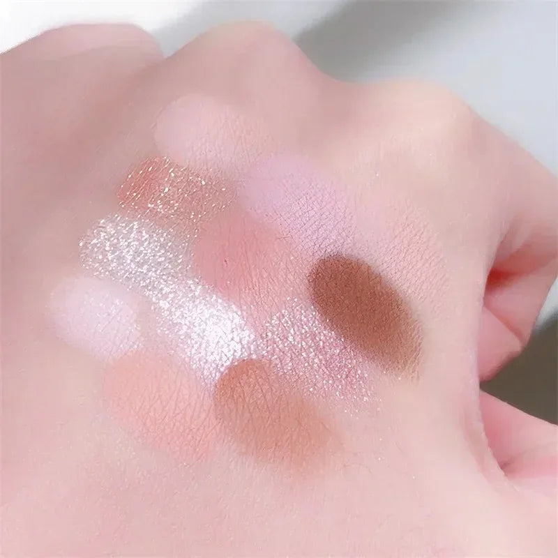 12 Colors Love Highlighting Eyeshadow Blush Palette Multi-purpose Cosmetic Eyes Pigment Powder Makeup Plate Eye Shadow Good Vibrations